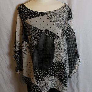 Calvin Klein Patchwork Print Blouse Women's XLarge